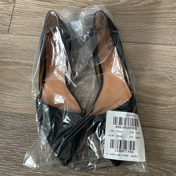 J Crew Factory Black Zoe suede d'Orsay flats VARIOUS SIZES F5310 - Picture 5 of 6